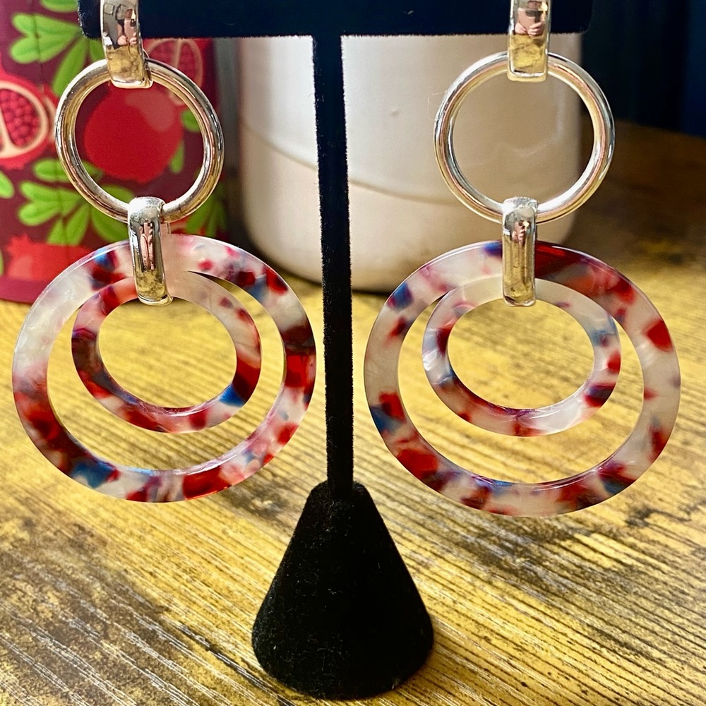 Colorful Triple Hoop Earrings